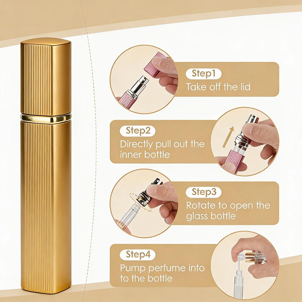 2-Piece Set, 12ml Refillable P - Perfume Fragrance Dispenser recension och pris